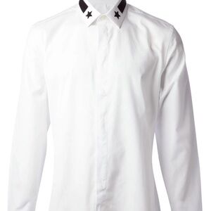 Givenchy White Dress Shirt with Star Accents